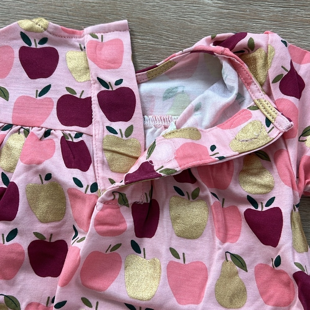 Magnetic Me Baby Girl Apple Dress Ruffle Diaper Cover 9-12 months - Picture 4 of 4